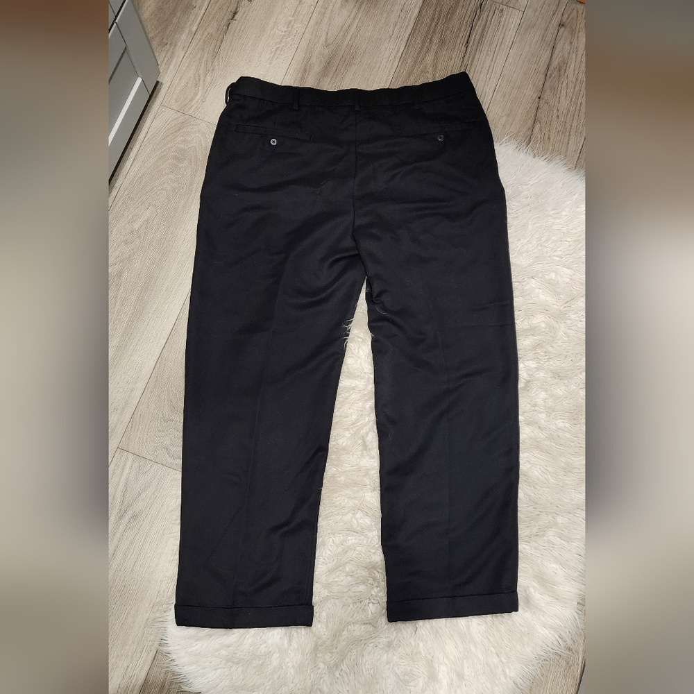 George Men's Black Pleated Slacks - Picture 3 of 12